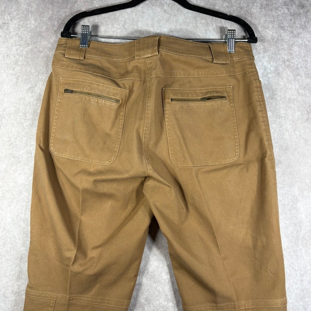 Vintage DKNY City Pants Womens Size 10 Brown Straight Utility Zipper Grunge Y2K - Picture 5 of 13
